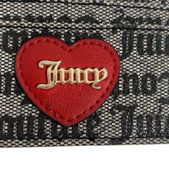 JUICY COUTURE Love Actually Card Case Zip Wallet Keychain w/ Heart - Picture 2 of 9